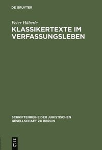 bokomslag Klassikertexte im Verfassungsleben