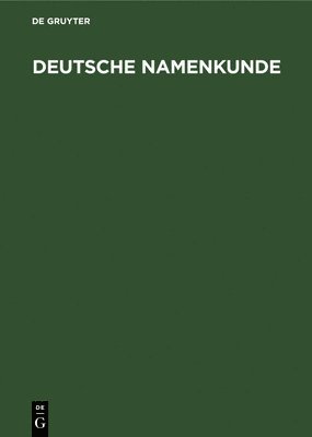 bokomslag Deutsche Namenkunde