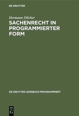 bokomslag Sachenrecht in programmierter Form