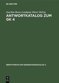 bokomslag Antwortkatalog Zum Gk 4