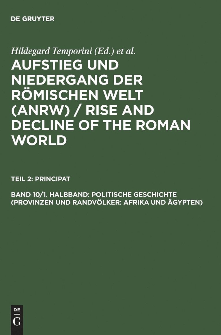Politische Geschichte (Provinzen Und Randvölker: Afrika Und Ägypten)
