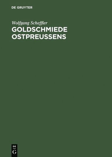 bokomslag Goldschmiede Ostpreussens