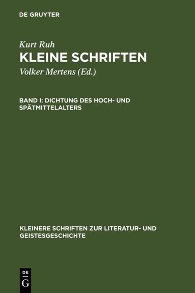 Kurt Ruh, Volker Mertens - Dichtung des Hoch- und Spätmittelalters, Inbunden
