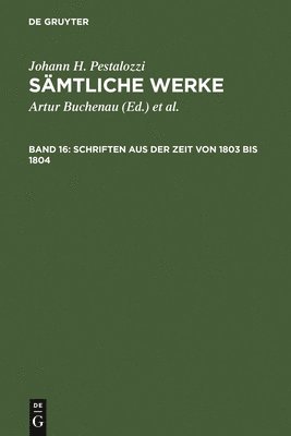 bokomslag Schriften Aus Der Zeit Von 1803 Bis 1804