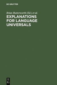 bokomslag Explanations for Language Universals