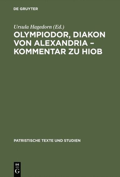 bokomslag Olympiodor, Diakon von Alexandria  Kommentar zu Hiob