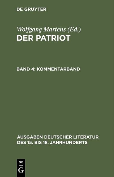 Wolfgang Martens - Kommentarband, Inbunden