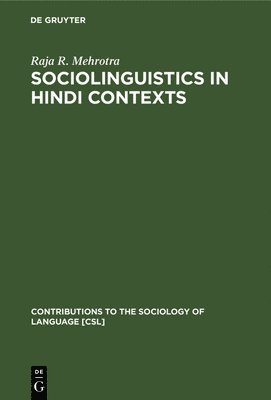 Sociolinguistics in Hindi Contexts 1