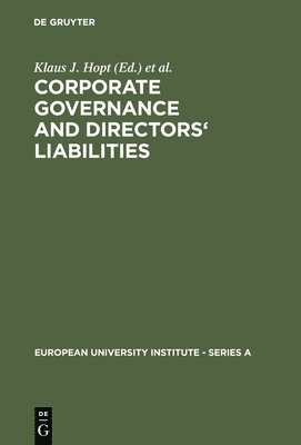 bokomslag Corporate Governance and Directors' Liabilities