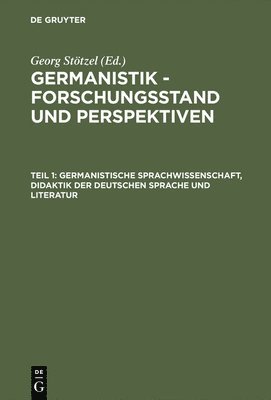 Germanistische Sprachwissenschaft, Didaktik der Deutschen Sprache und Literatur 1