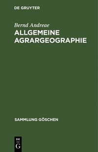 bokomslag Allgemeine Agrargeographie