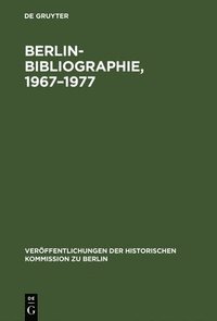 bokomslag Berlin-Bibliographie, 1967-1977