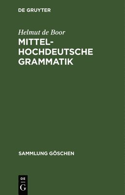 bokomslag Mittelhochdeutsche Grammatik