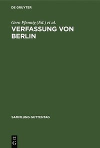 bokomslag Verfassung von Berlin
