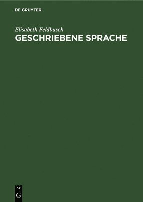 bokomslag Geschriebene Sprache