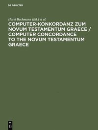 bokomslag Computer-Konkordanz Zum Novum Testamentum Graece