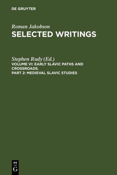 Roman Jakobson, Stephen Rudy - Medieval Slavic Studies, Inbunden