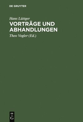 Vorträge und Abhandlungen 1