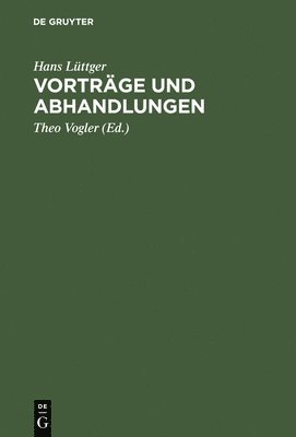 Vortrge und Abhandlungen 1