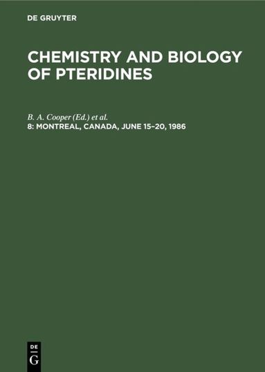B. A. Cooper, V. M. Whitehead - Montreal, Canada, June 15–20, 1986, Inbunden