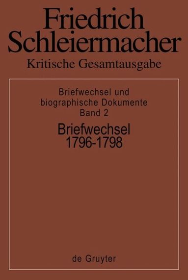 Andreas Arndt, Wolfgang Virmond - Briefwechsel 1796-1798, Inbunden