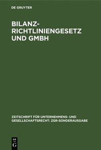 bokomslag Bilanzrichtliniengesetz und GmbH