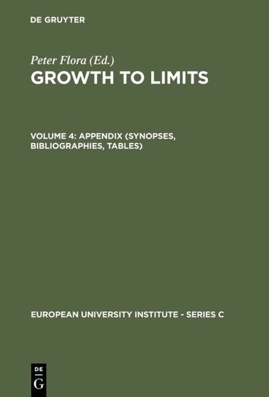 Peter Flora - Appendix (Synopses, Bibliographies, Tables), Inbunden