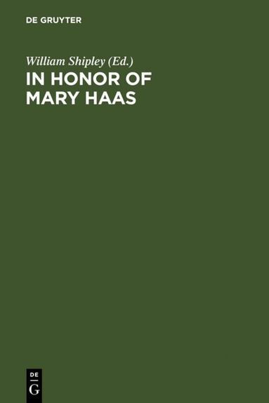William Shipley - In Honor of Mary Haas, Inbunden