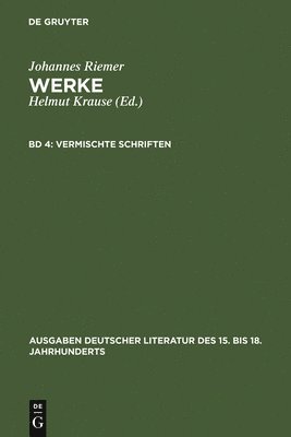 bokomslag Vermischte Schriften