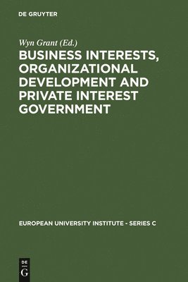 bokomslag Business Interests, Organizational Development and Private Interest Government