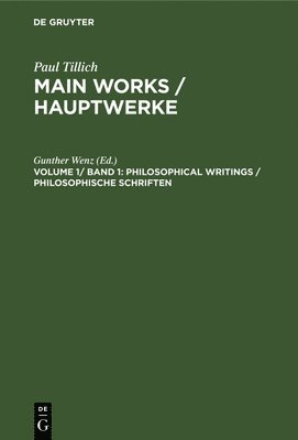 Gunther Wenz - Philosophical Writings / Philosophische Schriften, Inbunden