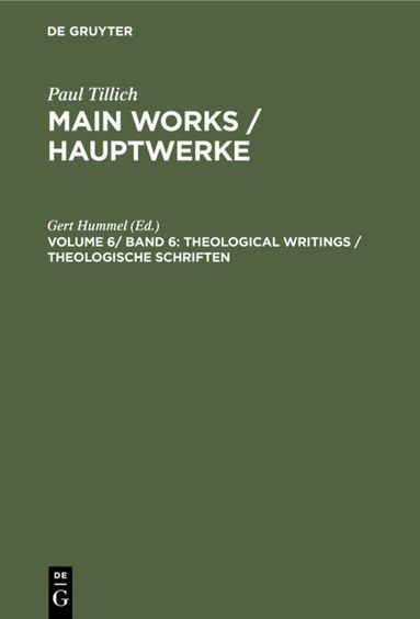 Gert Hummel - Theological Writings / Theologische Schriften, Inbunden
