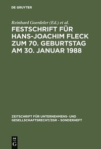 bokomslag Festschrift fr Hans-Joachim Fleck zum 70. Geburtstag am 30. Januar 1988