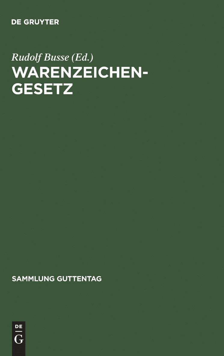 Warenzeichengesetz 1