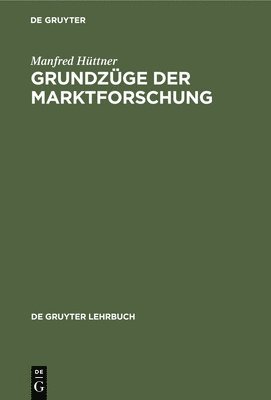 bokomslag Grundzge der Marktforschung