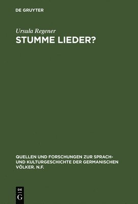 Ursula Regener - Stumme Lieder?, Inbunden