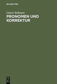 bokomslag Pronomen und Korrektur