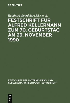 Festschrift Fr Alfred Kellermann Zum 70. Geburtstag Am 29. November 1990 1
