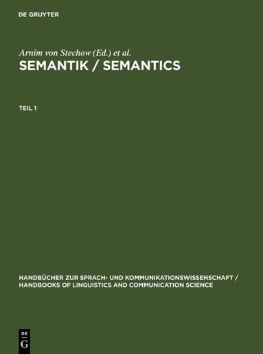 Arnim von Stechow, Dieter Wunderlich - Semantik / Semantics, Inbunden