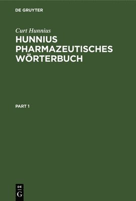 bokomslag Hunnius Pharmazeutisches Woerterbuch