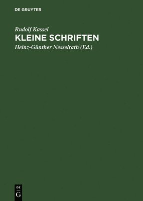 bokomslag Kleine Schriften