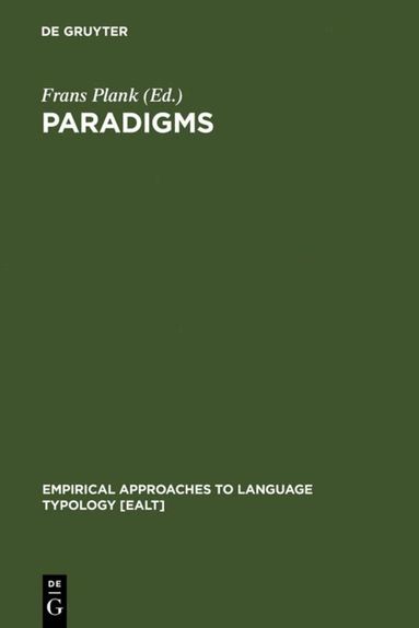 Frans Plank - Paradigms, Inbunden