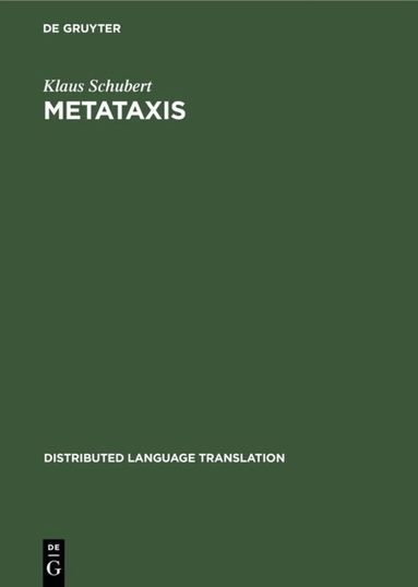 Klaus Schubert - Metataxis, Inbunden