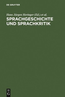 bokomslag Sprachgeschichte und Sprachkritik