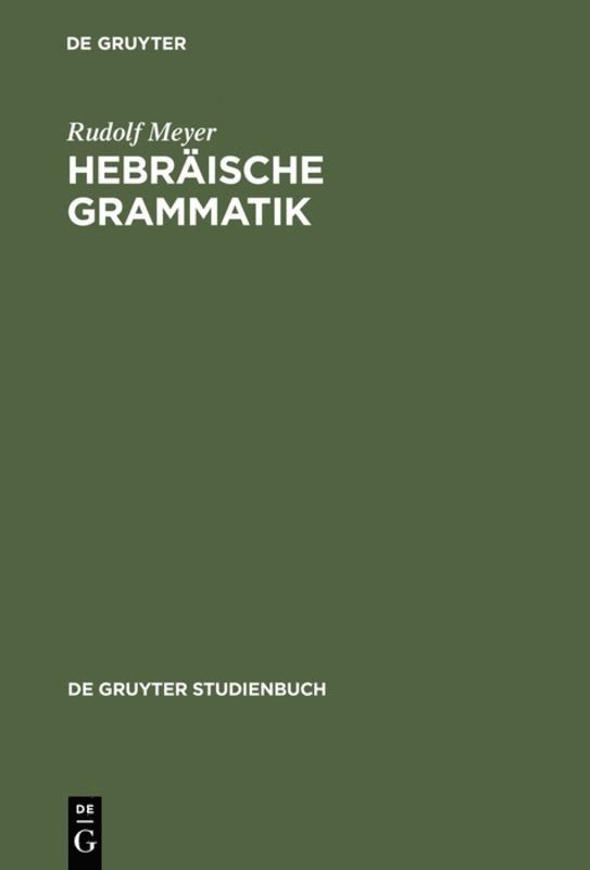 Hebrische Grammatik 1