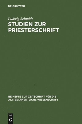 bokomslag Studien zur Priesterschrift