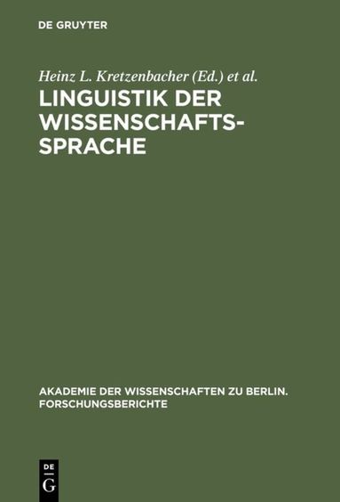 Heinz L. Kretzenbacher, Harald Weinrich - Linguistik der Wissenschaftssprache, Inbunden