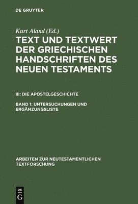 Untersuchungen und Ergänzungsliste