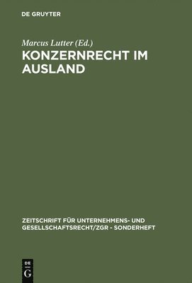 bokomslag Konzernrecht im Ausland