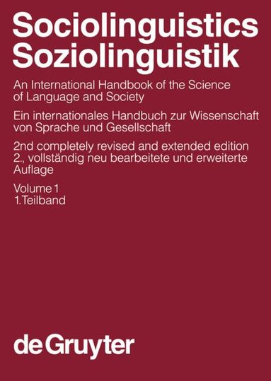 Ulrich Ammon, Norbert Dittmar, Klaus J. Mattheier, Peter Trudgill - Sociolinguistics / Soziolinguistik. Volume 1, Inbunden